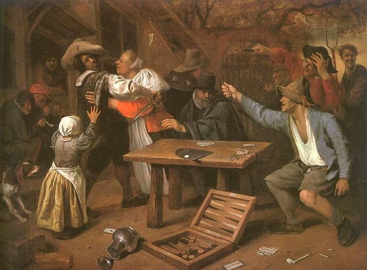 Jan Steen Card Players Quarreling oil painting picture
